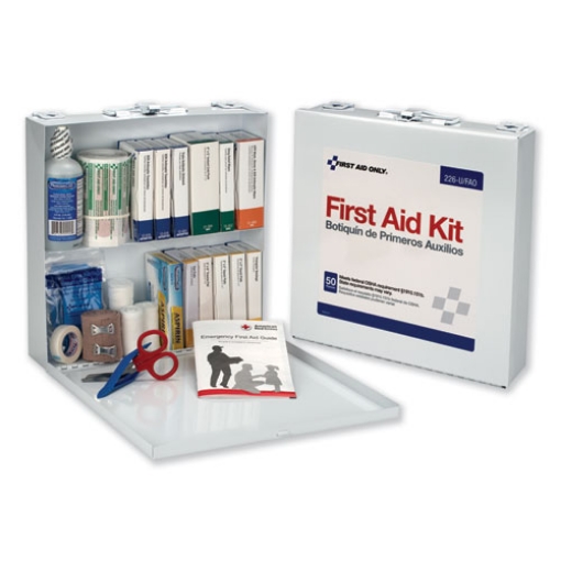 Picture of First Aid Station For 50 People, 196 Pieces, Osha Compliant, Metal Case