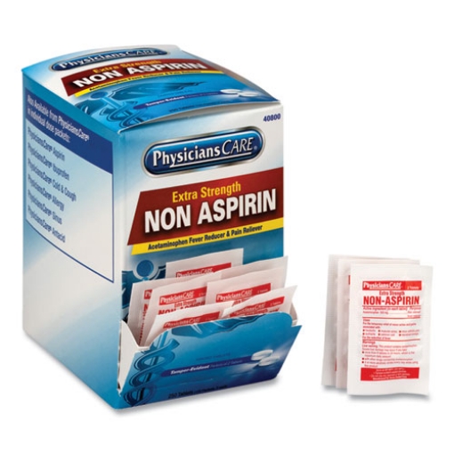 Picture of Pain Relievers/Medicines, XStrength Non-Aspirin Acetaminophen, 2/Packet, 125 Packets/Box