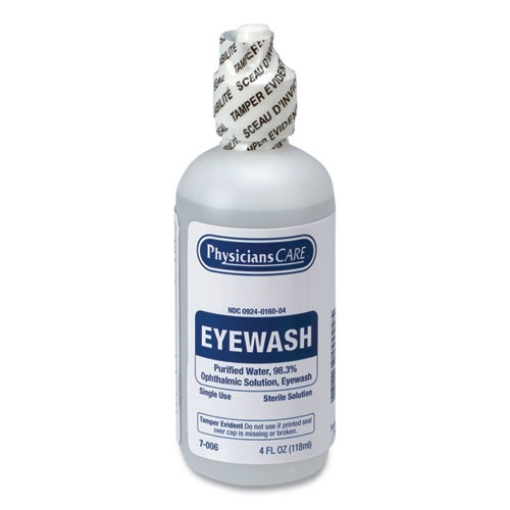 Picture of First Aid Refill Components Disposable Eye Wash, 4 Oz Bottle