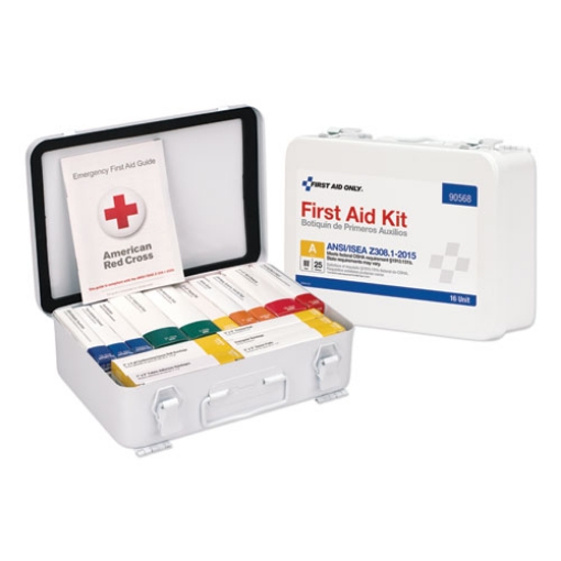 Picture of Unitized Ansi Compliant Class A Type Iii First Aid Kit For 25 People, 84 Pieces, Metal Case