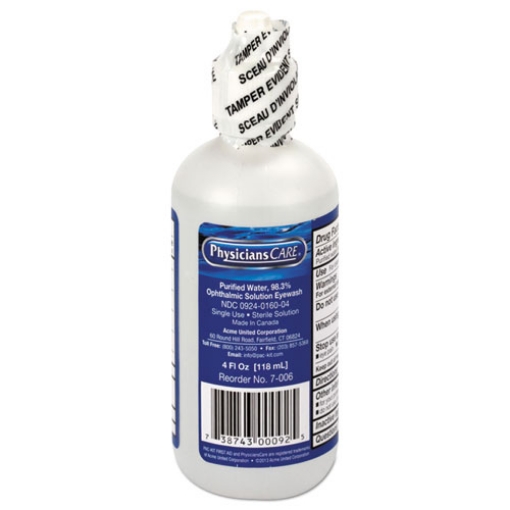 Picture of Refill For Smartcompliance General Business Cabinet, 4 Oz Eyewash Bottle