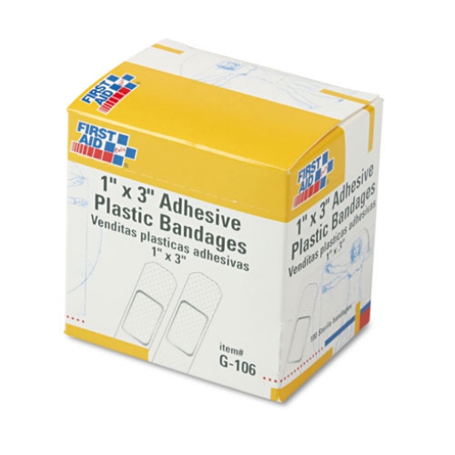 Picture of Plastic Adhesive Bandages, 1 X 3, 100/box