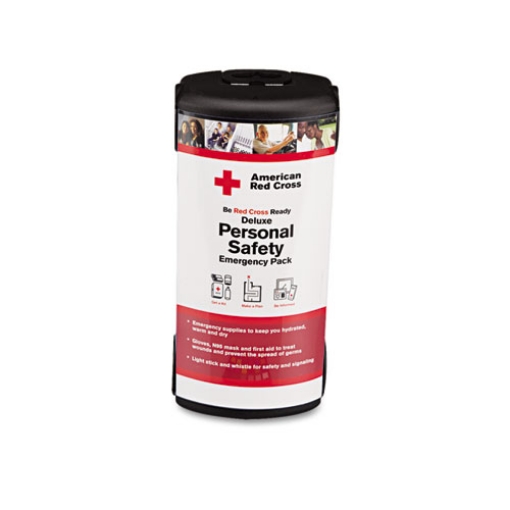 Picture of deluxe personal safety emergency pack, 31 pieces, 3.88 x 2.88 x 8.25