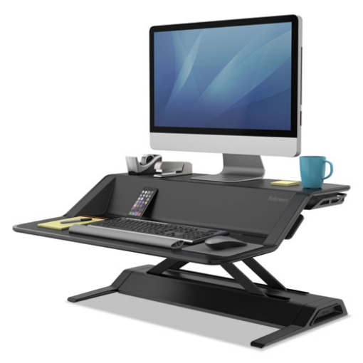 Picture of Lotus Sit-Stands Workstation, 32.75" X 24.25" X 5.5" To 22.5", Black