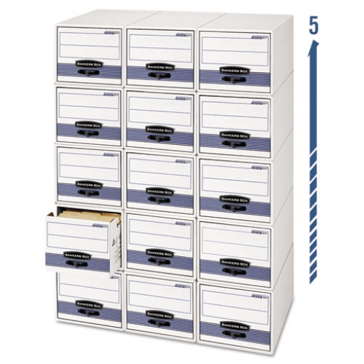 Picture of Stor/drawer Steel Plus Extra Space-Savings Storage Drawers, 10.5" X 25.25" X 5.25", White/blue, 12/carton