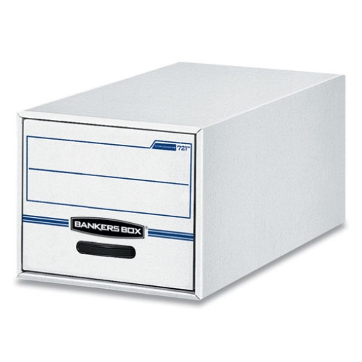 Picture of Stor/drawer Basic Space-Savings Storage Drawers, Letter Files, 14" X 25.5" X 11.5", White/blue, 6/carton