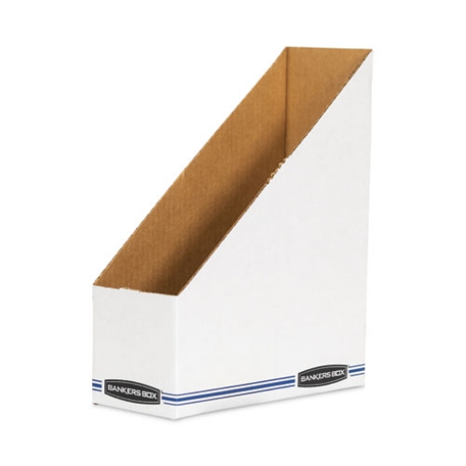 Picture of Stor/File Corrugated Magazine File, 4 x 9.25 x 11.75, White, 12/Carton