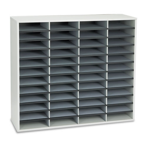 Picture of LITERATURE ORGANIZER, 48 LETTER COMPARTMENTS, 38.25 X 11.88 X 34.69, DOVE GRAY