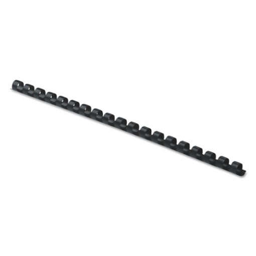 Picture of Plastic Comb Bindings, 1/4" Diameter, 20 Sheet Capacity, Black, 25/Pack