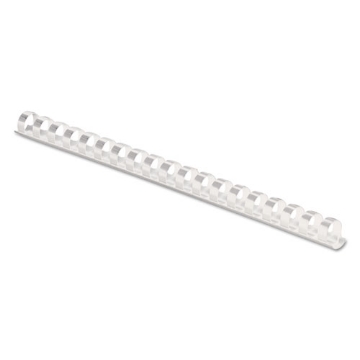 Picture of Plastic Comb Bindings, 3/8" Diameter, 55 Sheet Capacity, White, 100/Pack