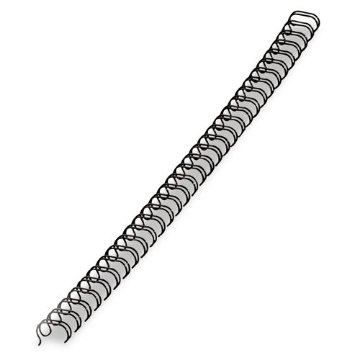 Picture of Wire Bindings, 1/2" Diameter, 100 Sheet Capacity, Black, 25/pack