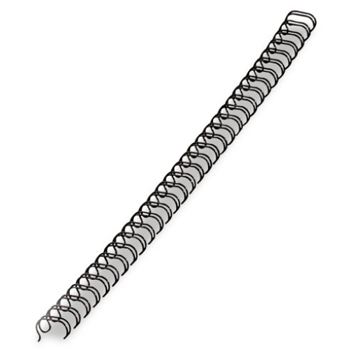Picture of Wire Bindings, 9/16" Diameter, 130 Sheet Capacity, Black, 25/pack