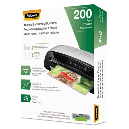 Picture of Laminating Pouches, 5 Mil, 9" X 11.5", Gloss Clear, 200/pack