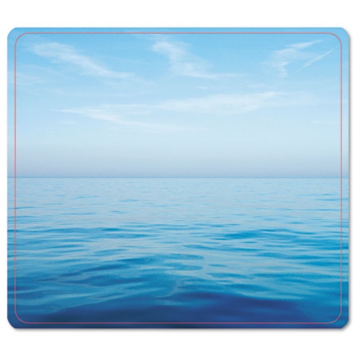 Picture of Recycled Mouse Pad, 9 x 8, Blue Ocean Design