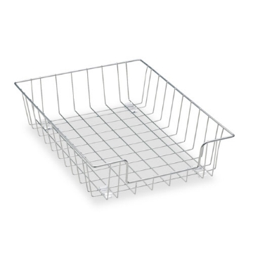 Picture of Wire Desk Tray Organizer, 1 Section, Letter Size Files, 10" X 14.13" X 3", Silver