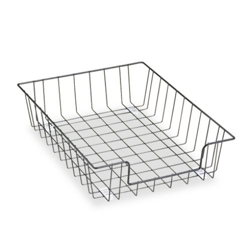 Picture of Wire Desk Tray Organizer, 1 Section, Letter Size Files, 10" X 14.13" X 3", Black