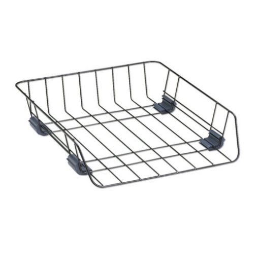 Picture of Front-Load Wire Desk Tray, 1 Section, Letter Size Files, 10.88" X 12.63" X 2.63", Black