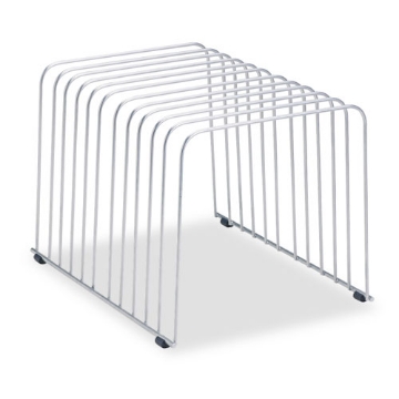 Picture of Wire Desktop Organizer, 11 Sections, Letter To Legal Size Files, 9" X 11.38" X 8", Silver