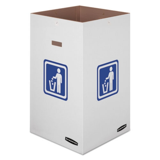 Picture of Waste and Recycling Bins, 42 gal, Corrugated Paper, White, 10/Carton