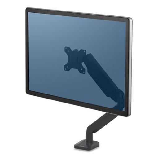 Picture of Platinum Series Single Monitor Arm, For 30" Monitors, 360 Deg Rotation, 180 Deg Tilt, 360 Deg Pan, Black, Supports 20 Lb