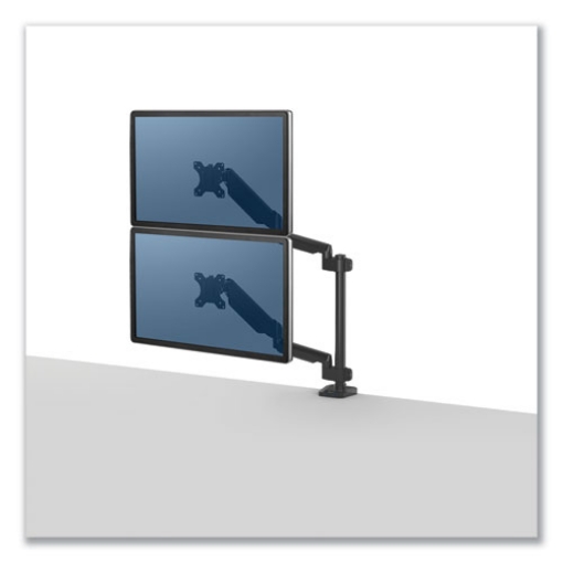 Picture of Platinum Series Dual Stacking Arm For 27" Monitors, 360 Deg Rotation, 180 Deg Tilt, 360 Deg Pan, Black, Supports 22 Lb