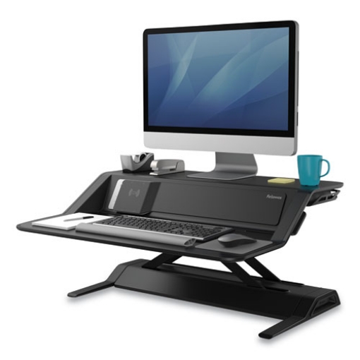 Picture of Lotus Dx Sit-Stand Workstation, 32.75" X 24.25" X 5.5" To 22.5", Black