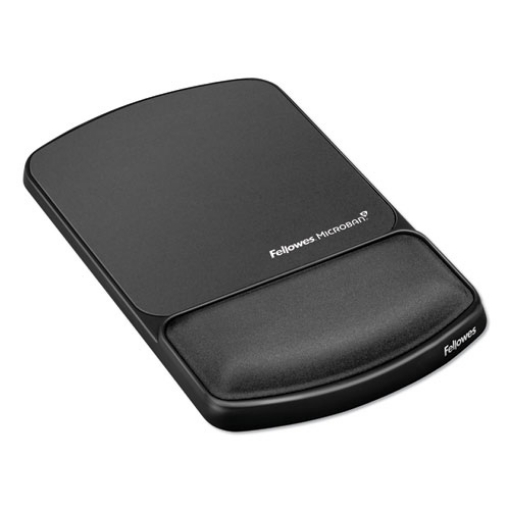 Picture of Mouse Pad with Wrist Support with Microban Protection, 6.75 x 10.12, Graphite