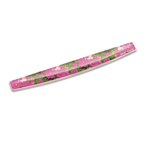 Picture of Photo Gel Keyboard Wrist Rest with Microban Protection, 18.56 x 2.31, Pink Flowers Design