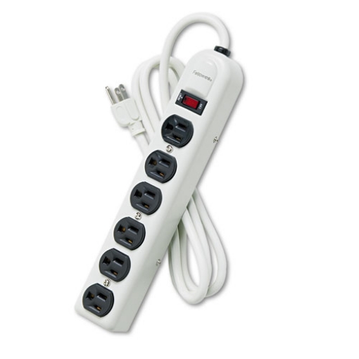 Picture of METAL POWER STRIP, 6 OUTLETS, 6 FT CORD, PLATINUM