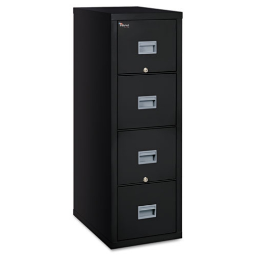 Picture of Patriot By Fireking Insulated Fire File, 1-Hour Fire Protection, 4 Legal/letter File Drawers, Black, 17.75" X 25" X 52.75"