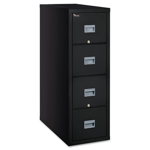 Picture of Patriot By Fireking Insulated Fire File, 1-Hour Fire Protection, 4 Letter-Size File Drawers, Black, 17.75" X 31.63" X 52.75"