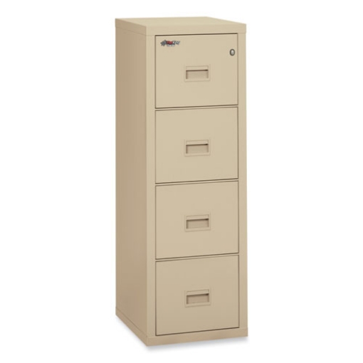Picture of Compact Turtle Insulated Vertical File, 1-Hour Fire Protection, 4 Legal/letter File Drawer, Parchment, 17.75 X 22.13 X 52.75