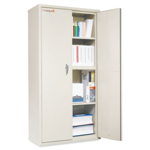 Picture of Storage Cabinet, 36w x 19.25d x 72h, UL Listed 350 Degree, Parchment