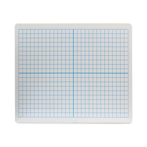 Picture of Graphing Two-Sided Dry Erase Board, 12 x 9, White Surface, 12/Pack