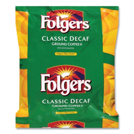 Picture of Coffee Filter Packs, Decaffeinated Classic Roast, 9/10oz, 10/Pack, 4 Packs/Carton
