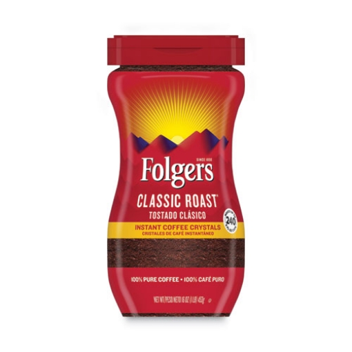 Picture of Instant Coffee Crystals, Classic Roast, 16oz Jar