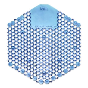 Picture of Wave 3d Urinal Deodorizer Screen, Cotton Blossom Scent, Blue, 10/box