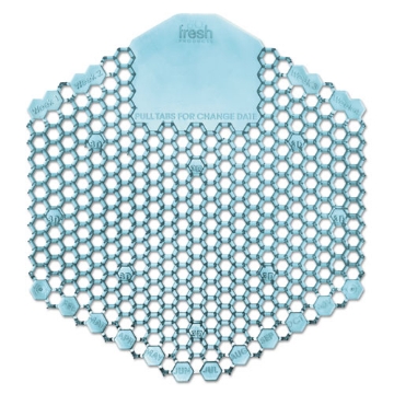 Picture of Wave 3d Urinal Deodorizer Screen, Ocean Mist Scent, Blue, 10 Screens/box
