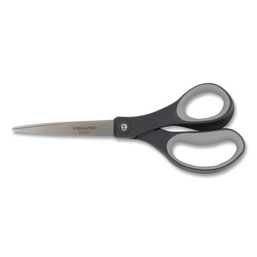 Picture of Everyday Titanium Softgrip Scissors, 8" Long, 3.1" Cut Length, Dark Gray Straight Handle