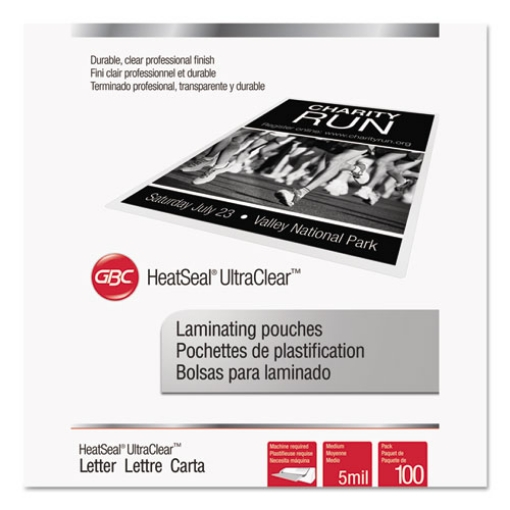 Picture of Ultraclear Thermal Laminating Pouches, 5 Mil, 9" X 11.5", Gloss Clear, 100/box