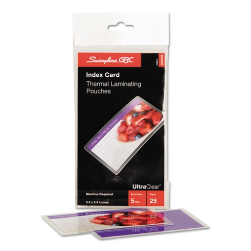 Picture of Ultraclear Thermal Laminating Pouches, 5 Mil, 5.5" X 3.5", Gloss Clear, 25/pack