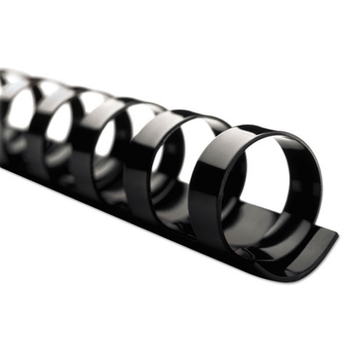 Picture of Combbind Standard Spines, 1/2" Diameter, 90 Sheet Capacity, Black, 100/box