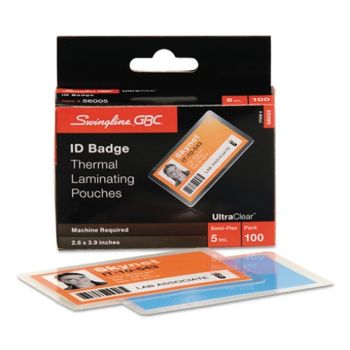 Picture of Ultraclear Thermal Laminating Pouches, 5 Mil, 3.88" X 2.63", Gloss Clear, 100/box