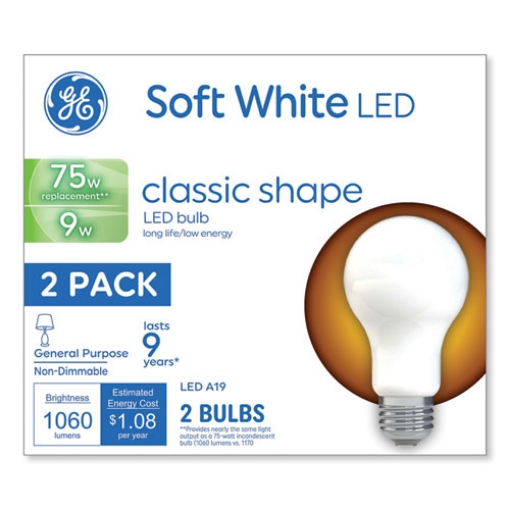 Picture of Classic Led Soft White Non-Dim A19 Light Bulb, 9 W, 2/pack