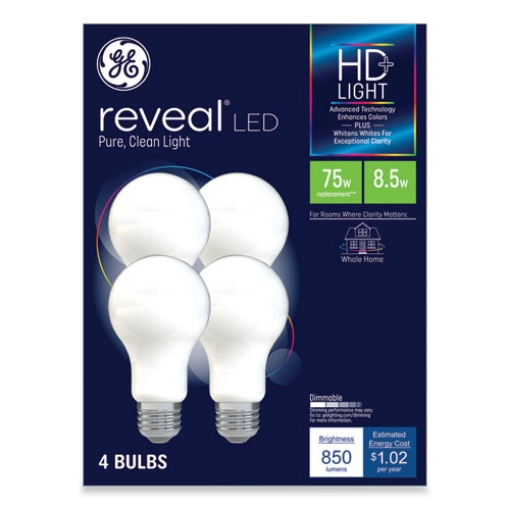 Picture of Reveal Hd+ Led A19 Light Bulb, 8.5 W, 4/pack