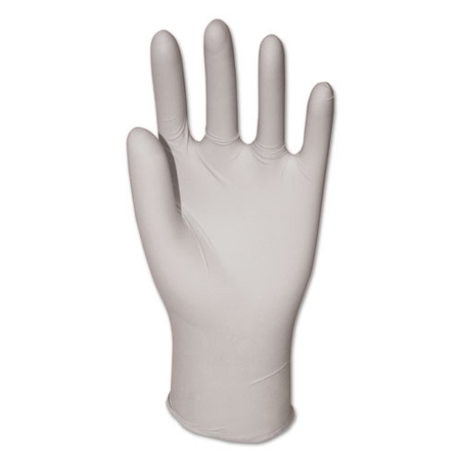 Picture of general-purpose vinyl gloves, powdered, medium, clear, 2 3/5 mil, 1,000/carton