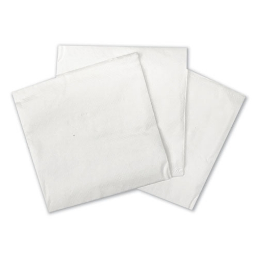 Picture of Cocktail Napkins, 1-Ply, 9w X 9d, White, 500/pack, 8 Packs/carton