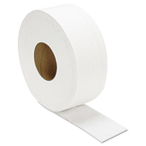 Picture of Jrt Jumbo Bath Tissue, Septic Safe, 2-Ply, White, 3.3" X 1,000 Ft, 12 Rolls/carton