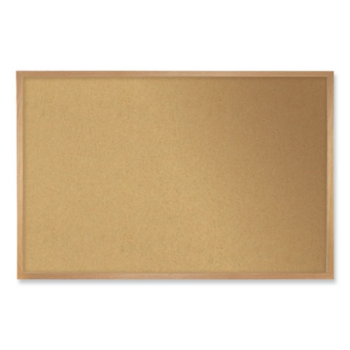 Picture of Natural Cork Bulletin Board with Frame, 46.5 x 36, Tan Surface, Natural Oak Frame, Ships in 7-10 Business Days