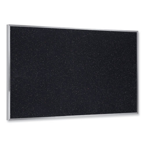 Picture of Aluminum-Frame Recycled Rubber Bulletin Boards, 36 x 24, Confetti Surface, Satin Aluminum Frame, Ships in 7-10 Business Days